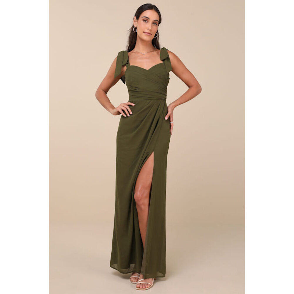 🆕Pleated Bow Shoulder Strap Maxi Dress